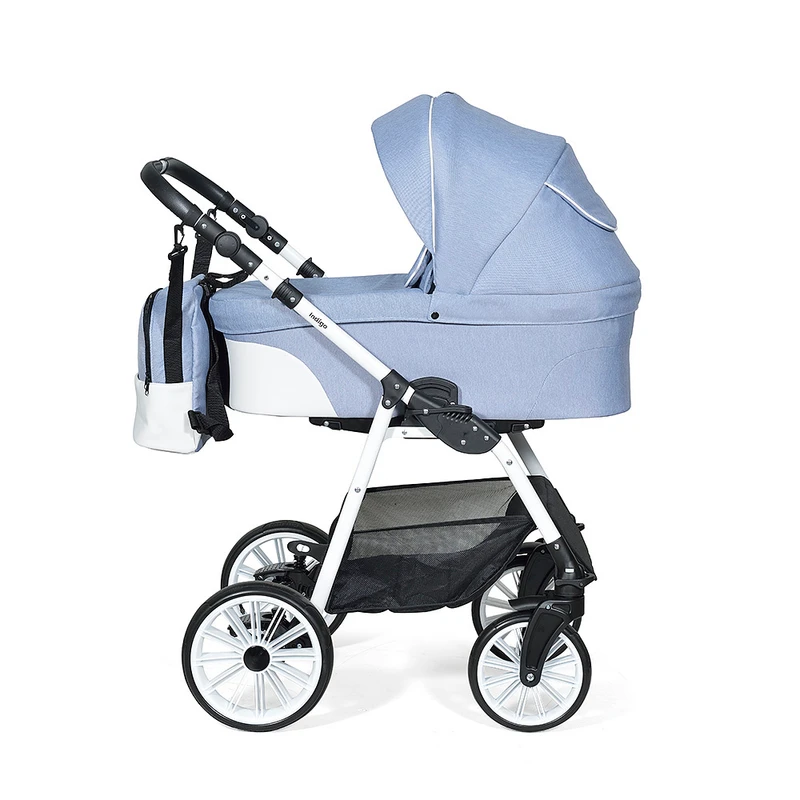 Бебешка количка Baby Giggle, Alpina, 2в1, 03 Син